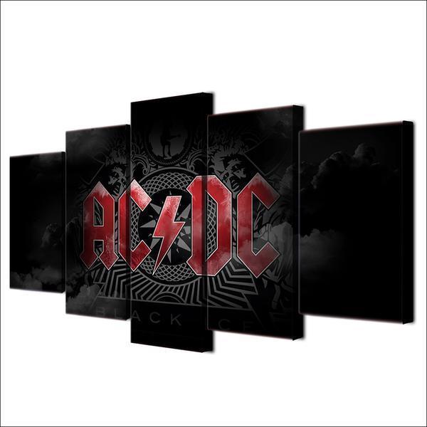 AC DC Rock Band Black Ice Modular Sport Canvas Wall Art
