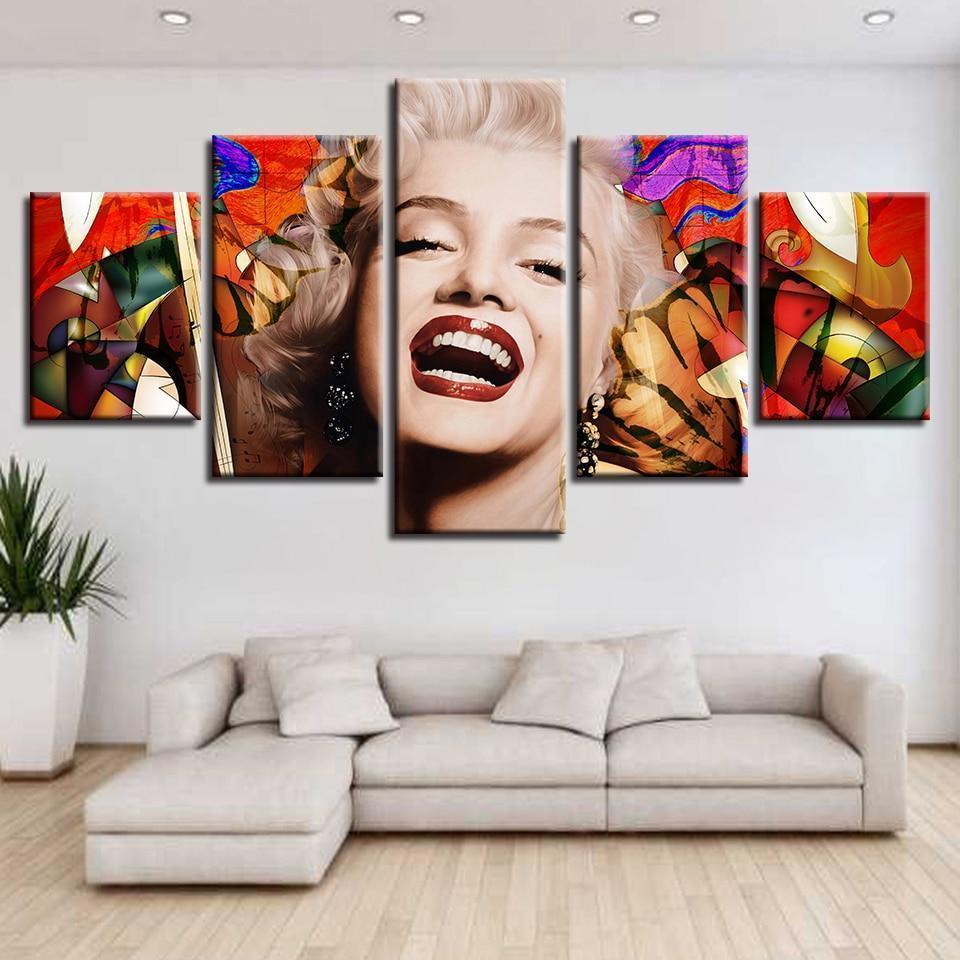 Actress Marilyn Monroe Abtract Celebrity Canvas Wall Art