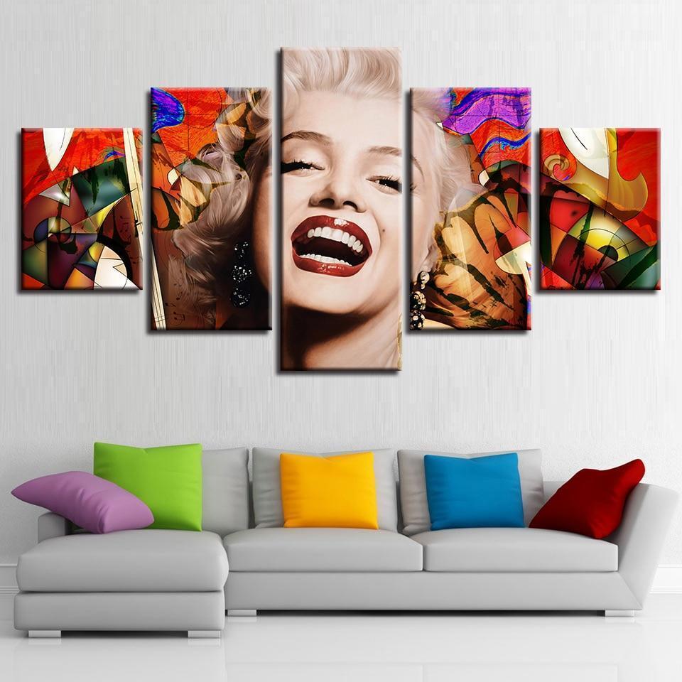 Actress Marilyn Monroe Abtract Celebrity Canvas Wall Art