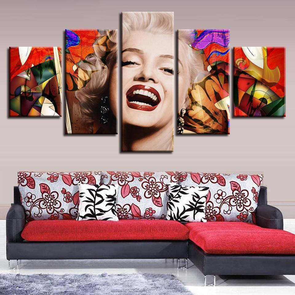Actress Marilyn Monroe Abtract Celebrity Canvas Wall Art