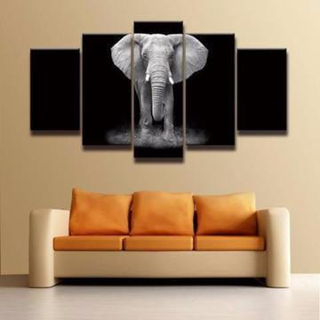 African Elephant 2 Animal Canvas Wall Art