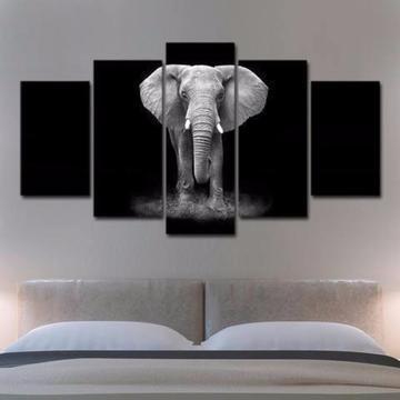 African Elephant 2 Animal Canvas Wall Art