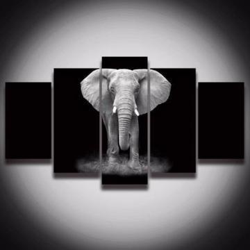 African Elephant Animal Canvas Wall Art