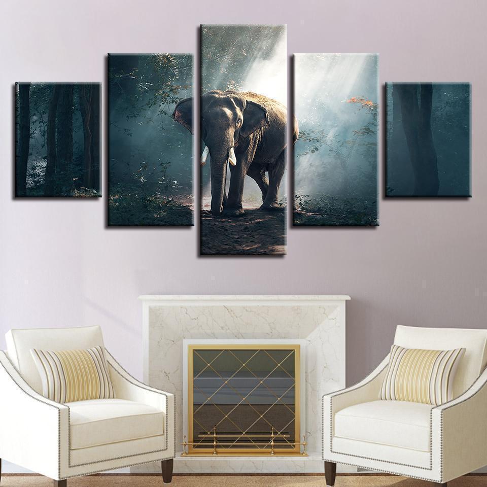 African Forest Elephant Animal Canvas Wall Art