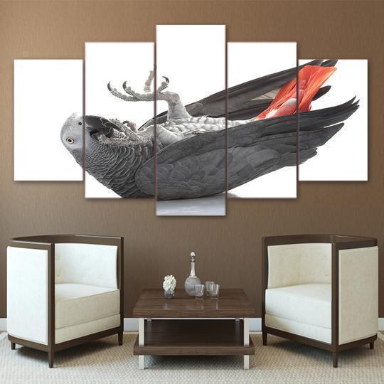 African Grey Parrot Animal Canvas Wall Art