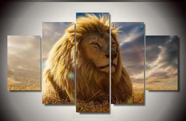 African Lion Animal Canvas Wall Art