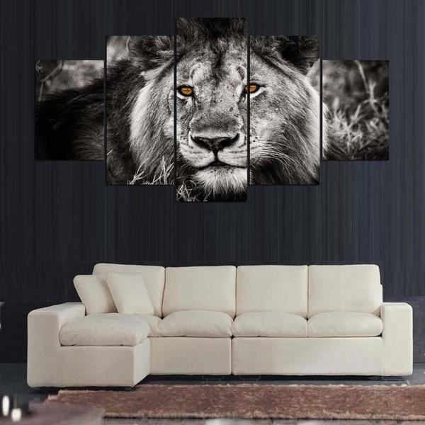African Lion King Of Beast Animal Canvas Wall Art