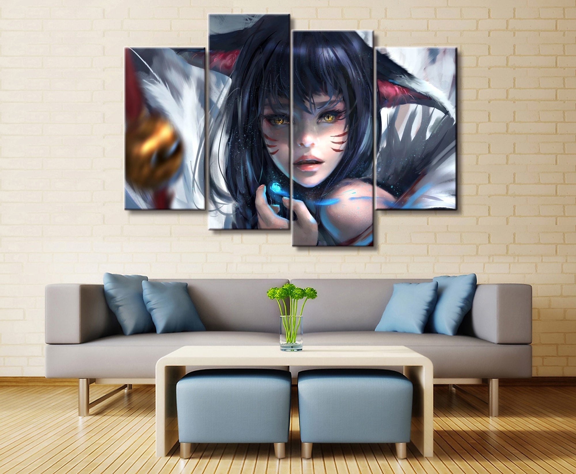 LOL League Of Legends Ahri 5 Game Canvas Wall Art