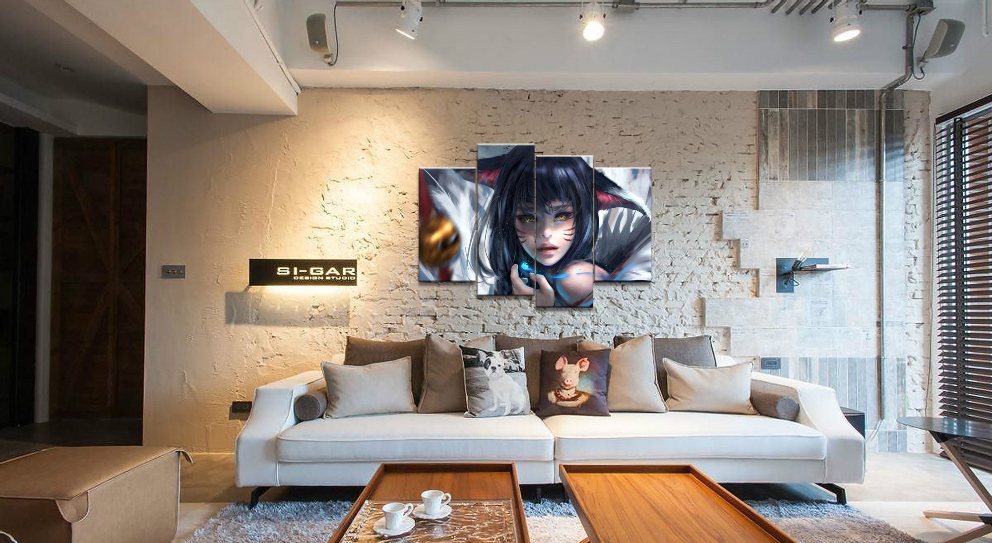LOL League Of Legends Ahri 5 Game Canvas Wall Art