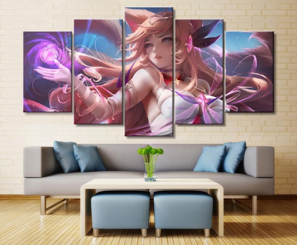 LOL League Of Legends Ahri Game Canvas Wall Art