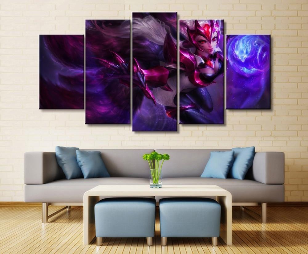 LOL League Of Legends Ahri 3 Gaming Canvas Wall Art