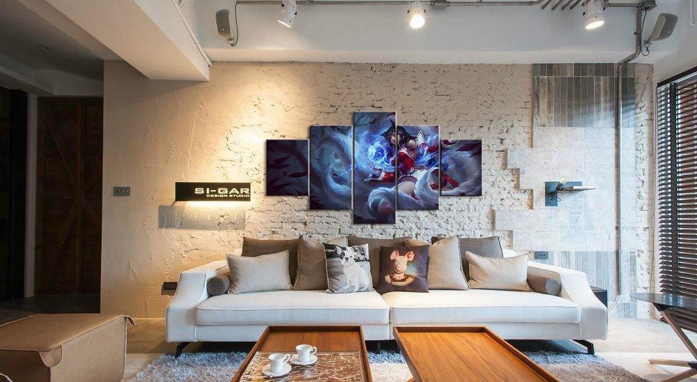 LOL League Of Legends Ahri Poster Gaming Canvas Wall Art