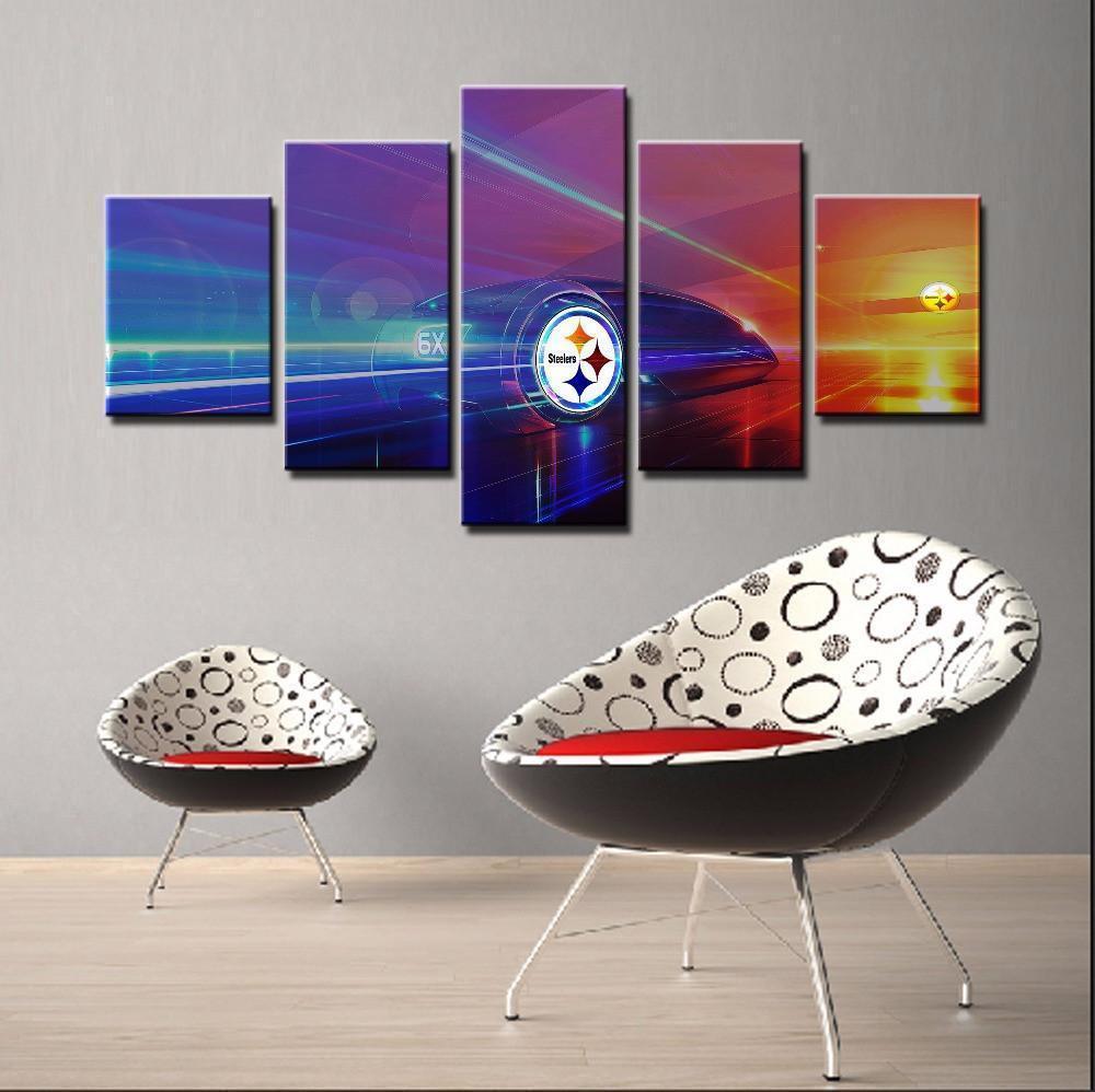 Pittsburgh Steelers Logo 2  Football Canvas Wall Art