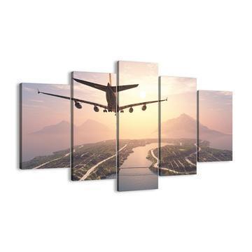 Aircraft Approach Airplane Canvas Wall Art