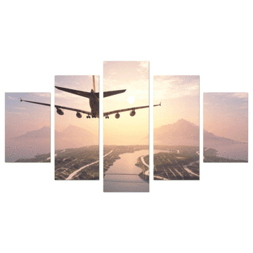Aircraft Approach Airplane Canvas Wall Art