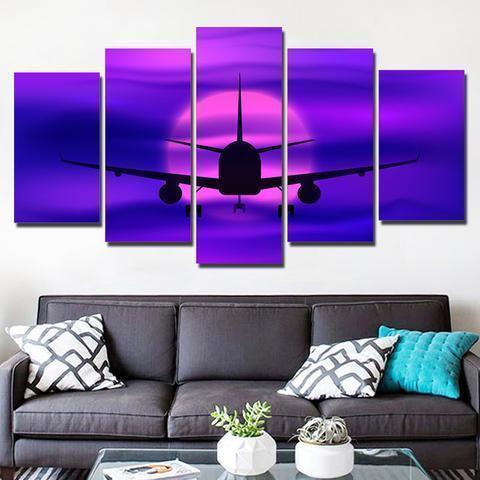 Airplane Take Off Airplane Canvas Wall Art