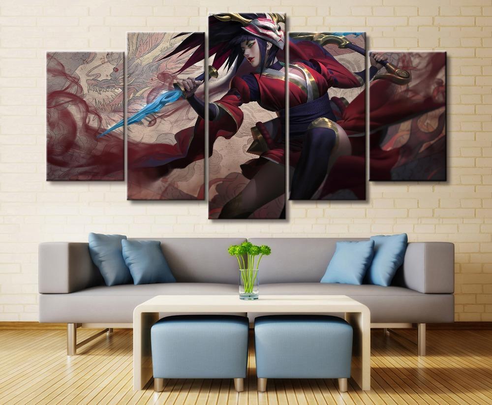 LOL League Of Legends Akali Game Canvas Wall Art