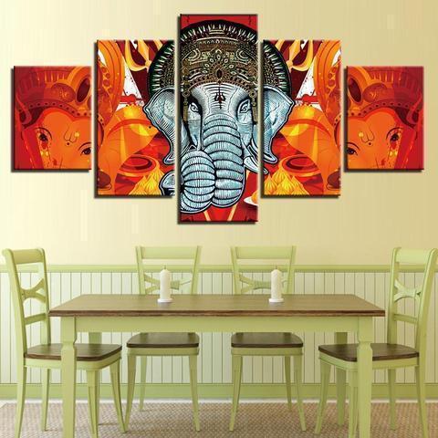 Alampata Ganesha Religion Canvas Wall Art
