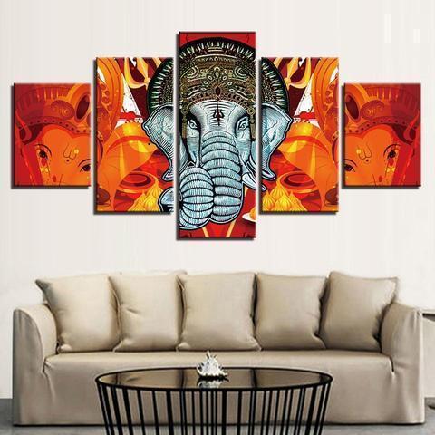 Alampata Ganesha Religion Canvas Wall Art