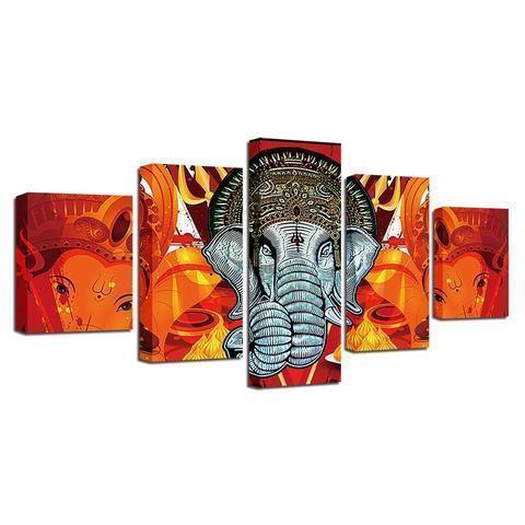 Alampata Ganesha Religion Canvas Wall Art