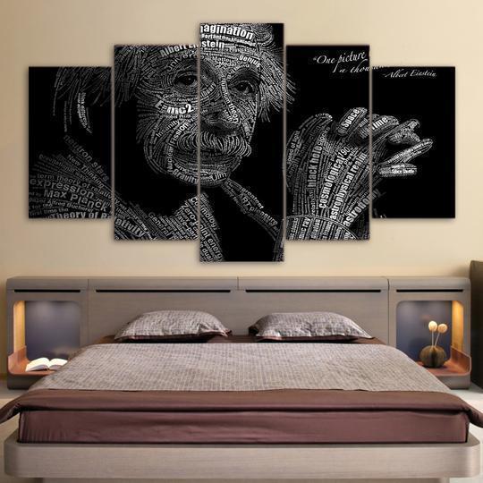 Albert Einstein - Abstract Canvas Wall Art