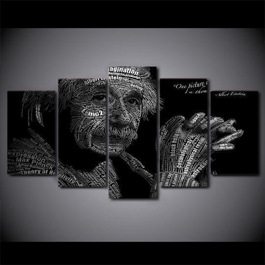 Albert Einstein - Abstract Canvas Wall Art