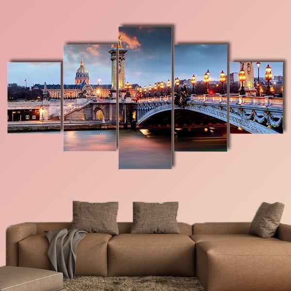 Alexandre 3 Bridge In Paris France Nature Canvas Wall Art