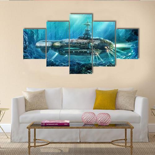 Alien Submarine Movie Canvas Wall Art