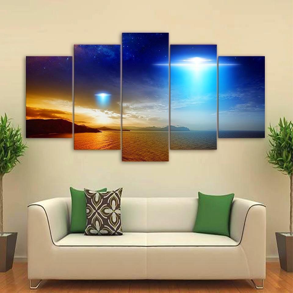 Alien Ufo Space Universe Canvas Wall Art