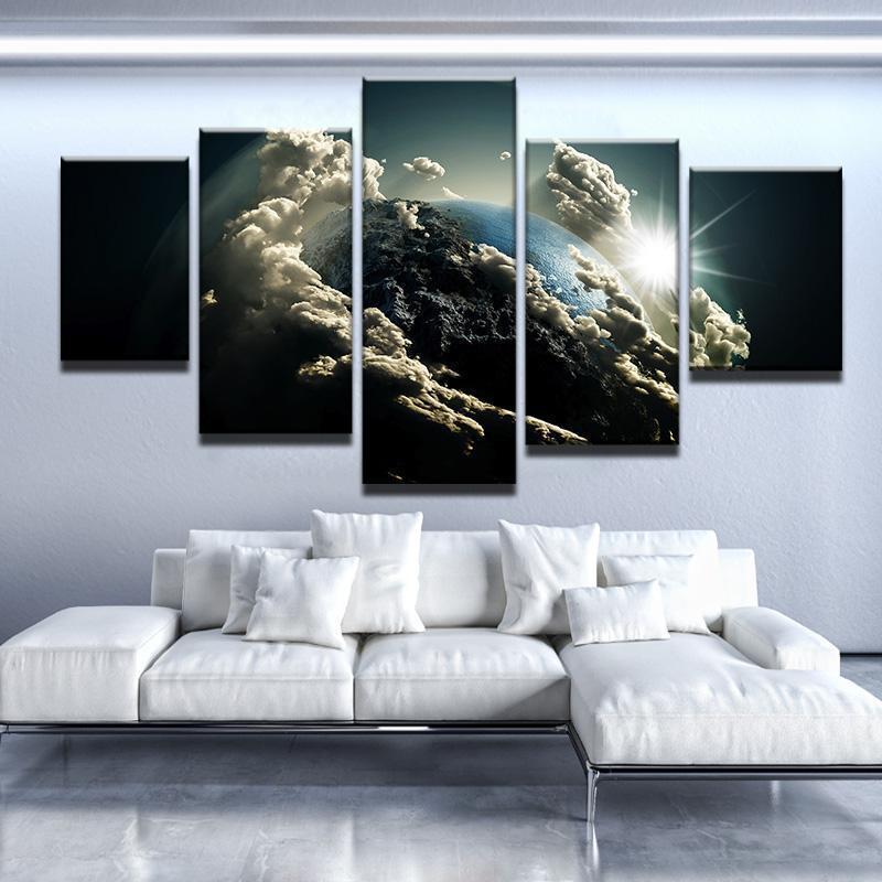 Amazing Earth Space Canvas Wall Art