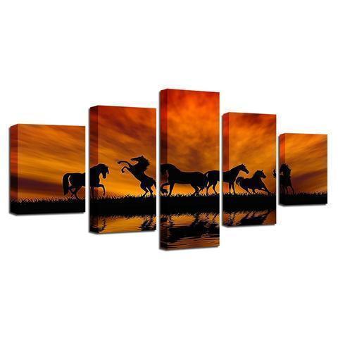 Amazing Horses Animal Canvas Wall Art
