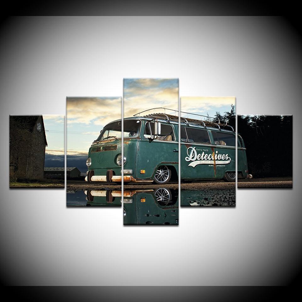 Amazing Retro Bus Car &amp;amp; Motor Canvas Wall Art