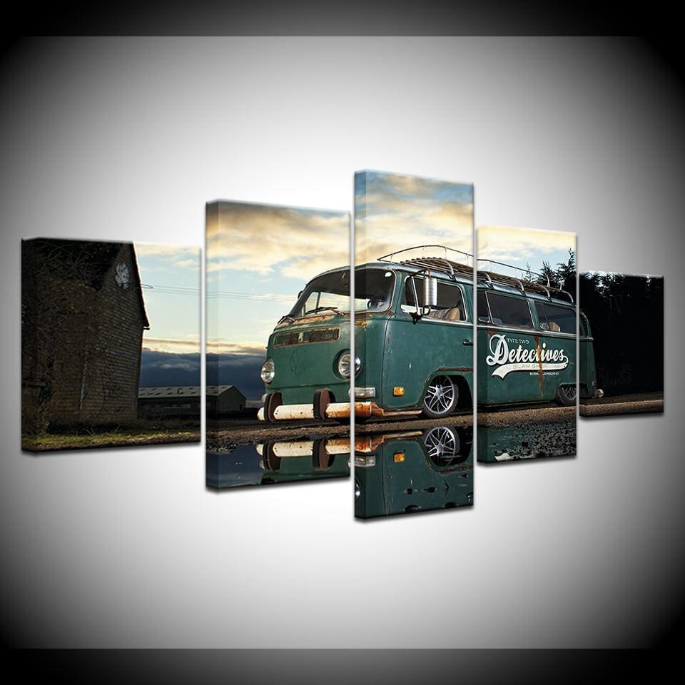 Amazing Retro Bus Car &amp;amp; Motor Canvas Wall Art