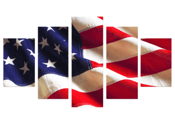 American Flag Love Army Canvas Wall Art