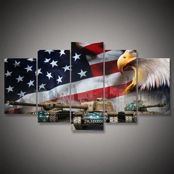 American Military Strength &amp;amp; Freedom Army Canvas Wall Art
