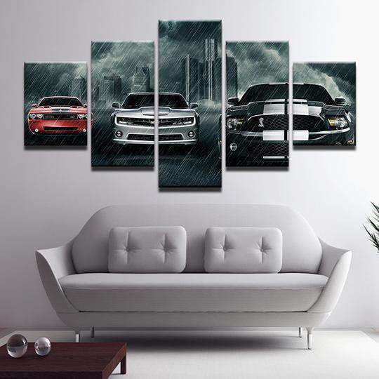 American Muscle Car &amp;amp; Motor Canvas Wall Art