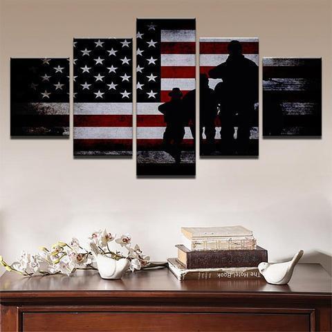 American Patriot Army Canvas Wall Art