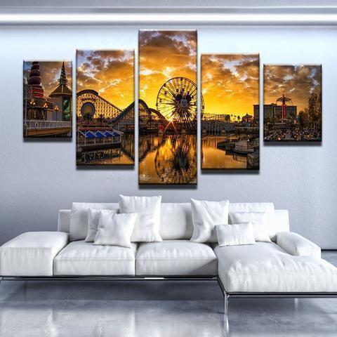 Amusement Park Nature Canvas Wall Art