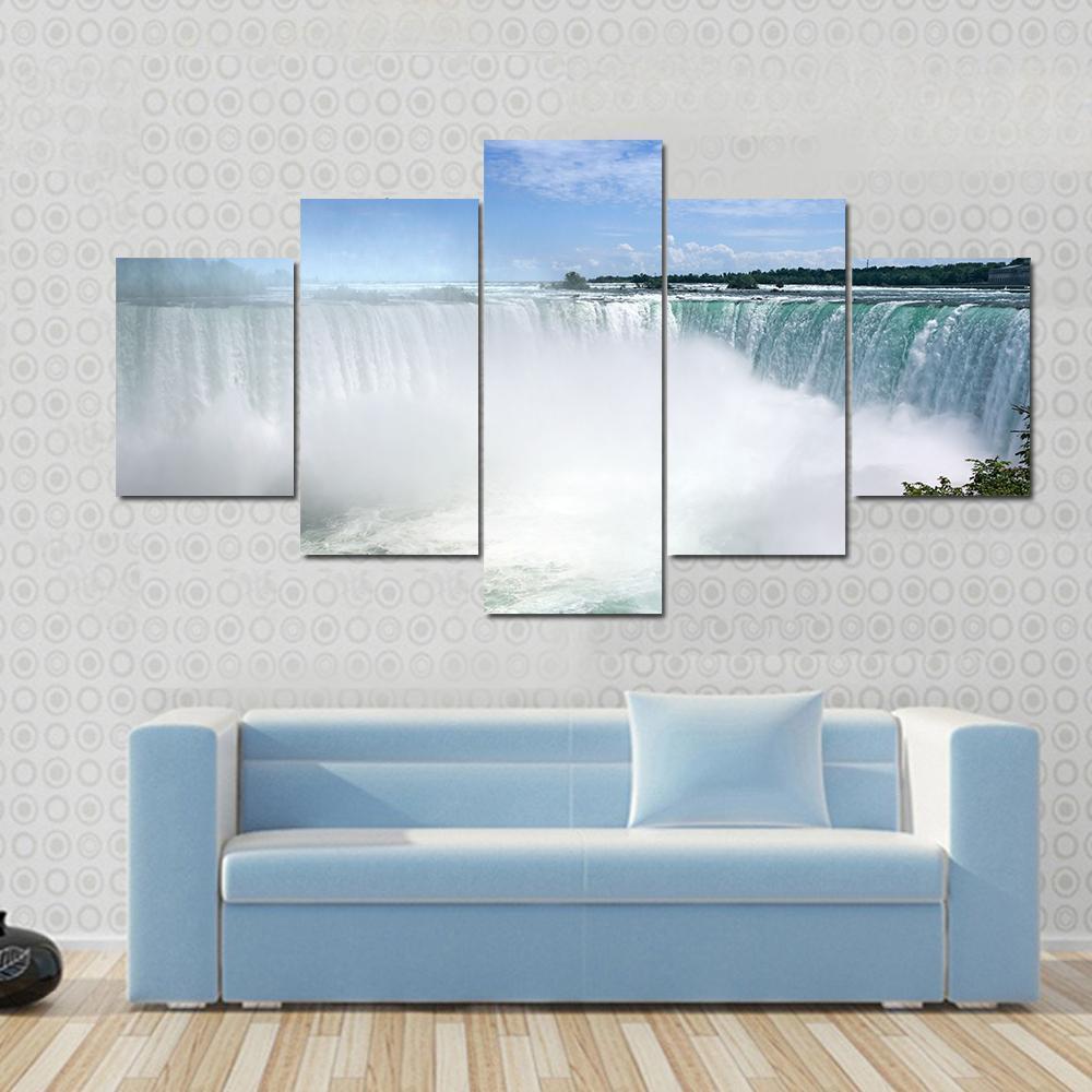 An Image Of Niagara Falls From The Canadian Side Nature Canvas Wall Art