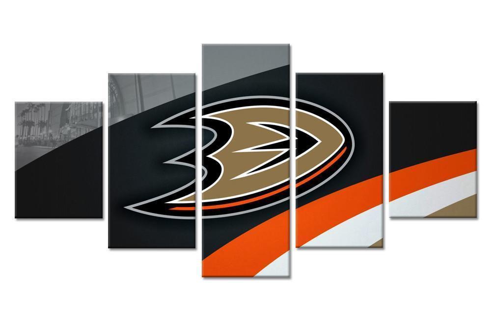 Anaheim Ducks Logo 1 Ice Hockey Canvas Wall Art