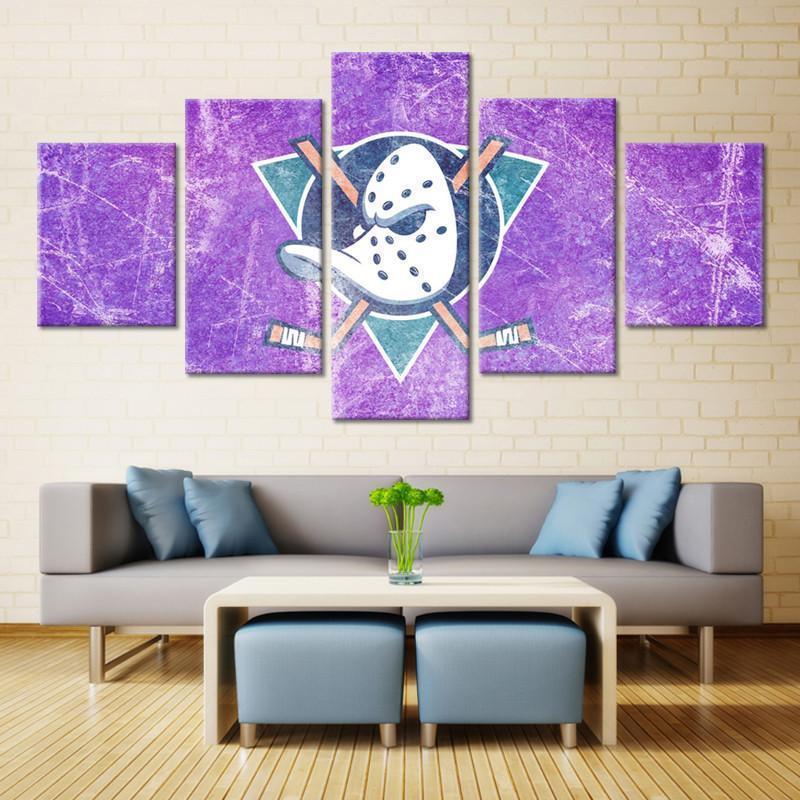 Anaheim Ducks Logo 2   Ice Hockey Canvas Wall Art