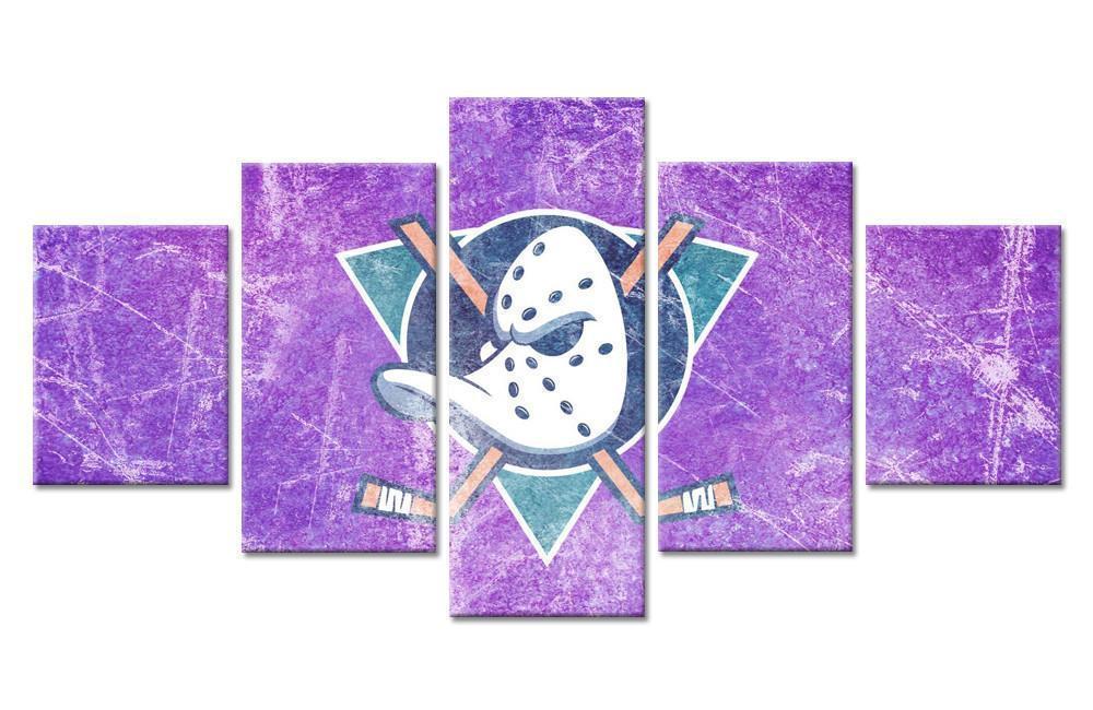 Anaheim Ducks Logo 2   Ice Hockey Canvas Wall Art