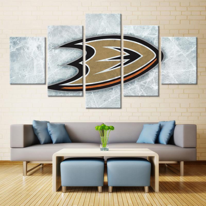 Anaheim Ducks Logo 3   Ice Hockey Canvas Wall Art