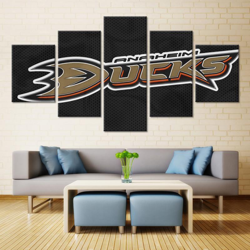 Anaheim Ducks Logo 4   Ice Hockey Canvas Wall Art