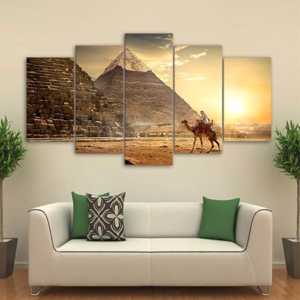 Ancient Egypt Pyramid Nature Canvas Wall Art