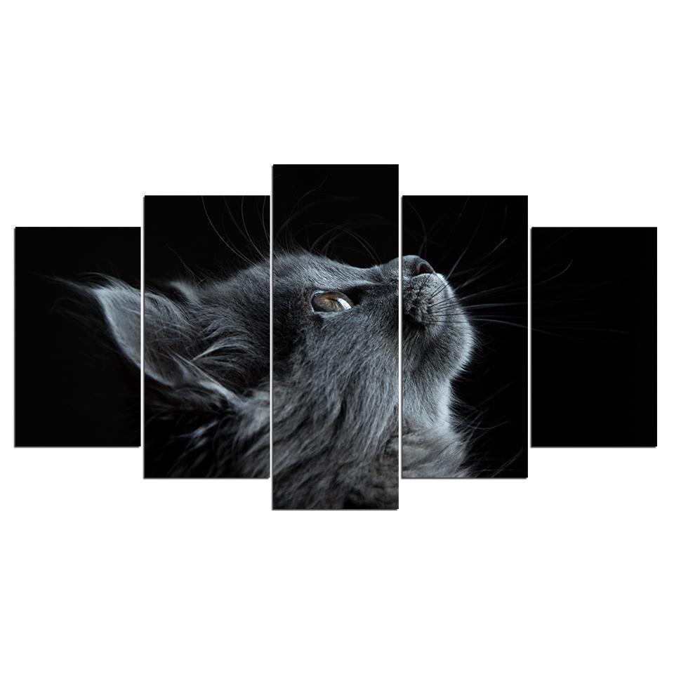 Animal Black Cat Animal Canvas Wall Art