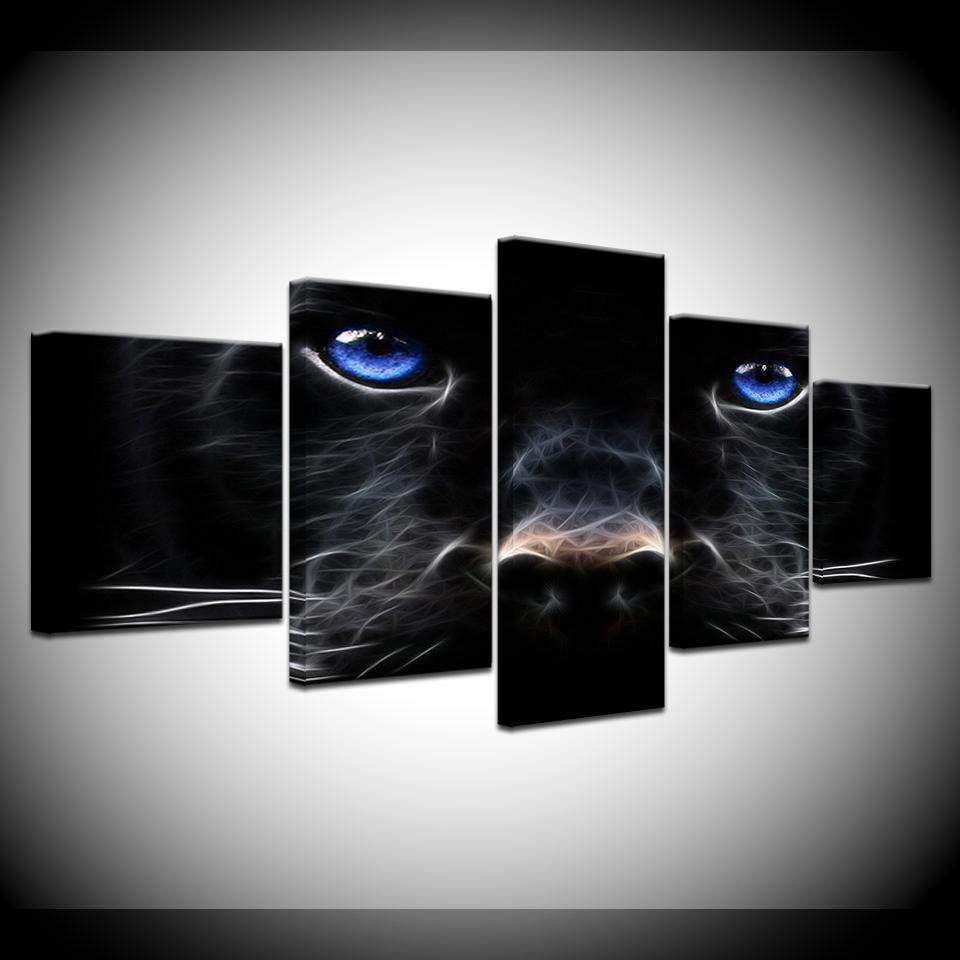 Animal Blue Eyes Animal Canvas Wall Art