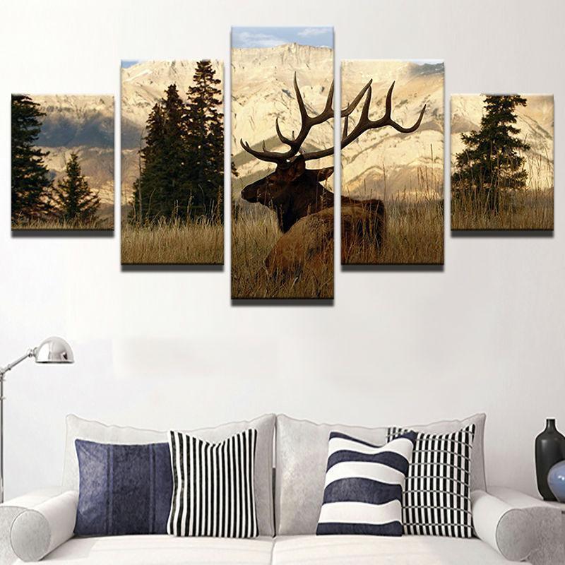 Animal Deers Animal Canvas Wall Art