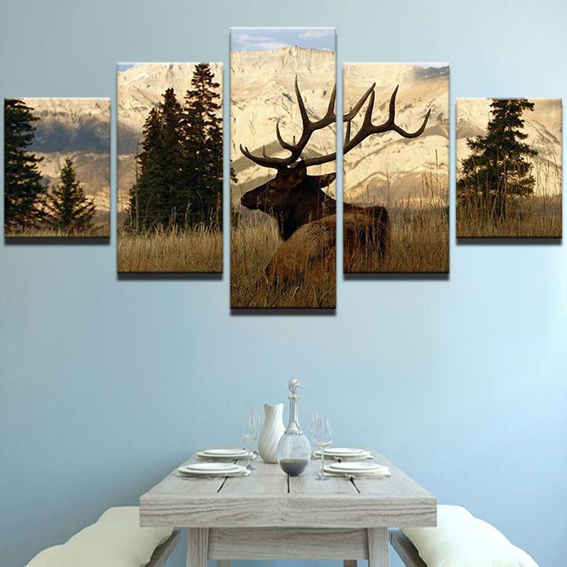 Animal Deers Animal Canvas Wall Art