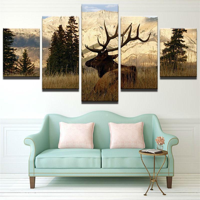 Animal Deers Animal Canvas Wall Art